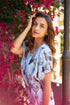 Blue Zebra Lace Top